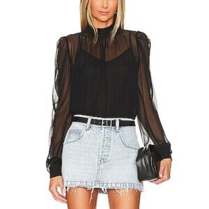 Generation Love Winona Silk Blouse Black Size Small